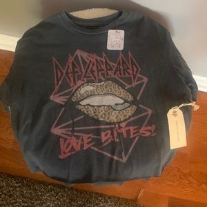 Free people xs cropped band tee